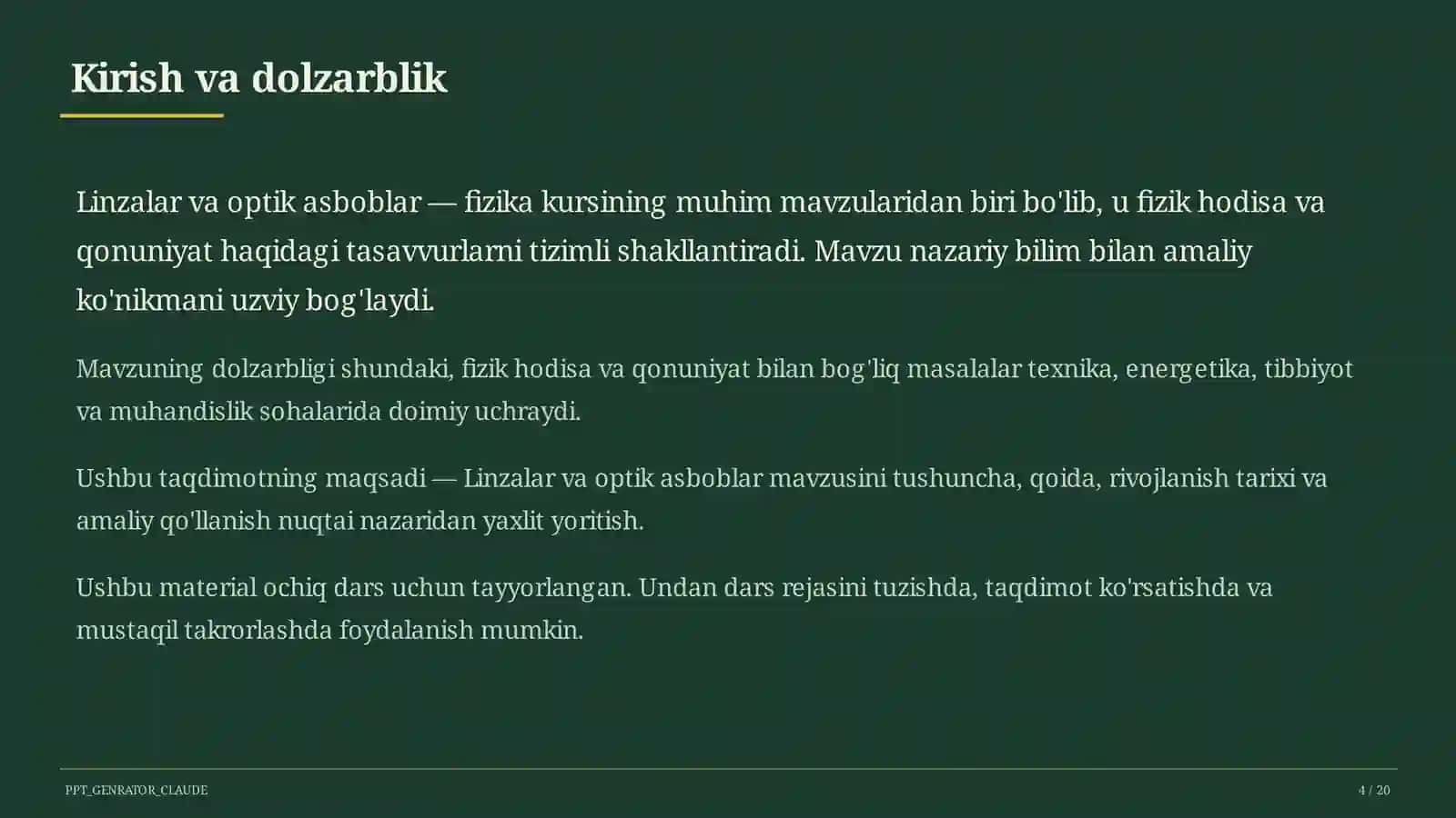 Linzalar va optik asboblar (11-sinf) 4