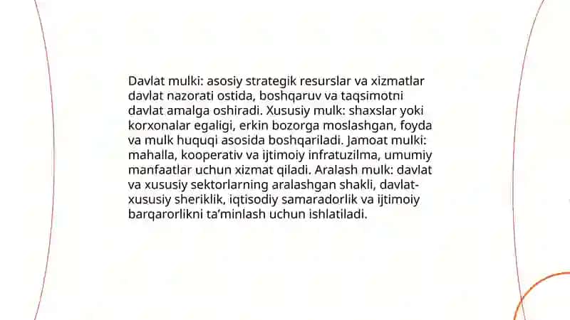 Ijtimoiy-iqtisodiy tizimlar va mulkchilik munosabatlari 4