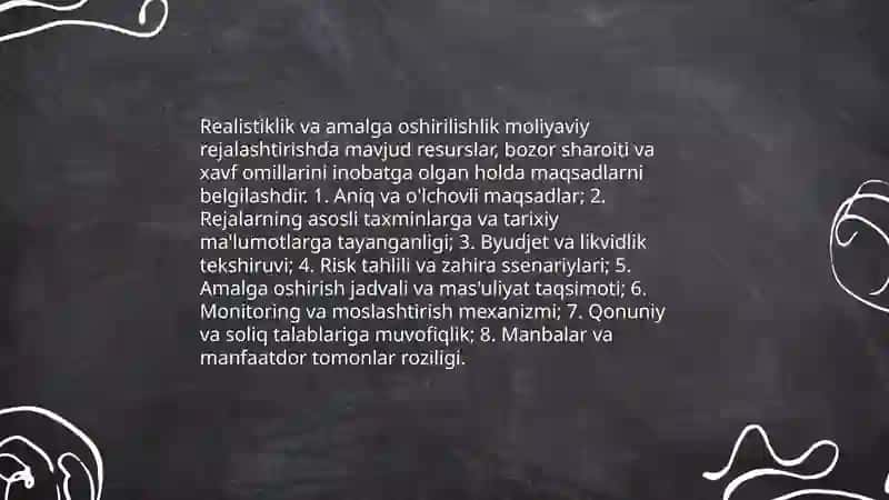 Moliyaviy rejalashtirish prinsplari 4