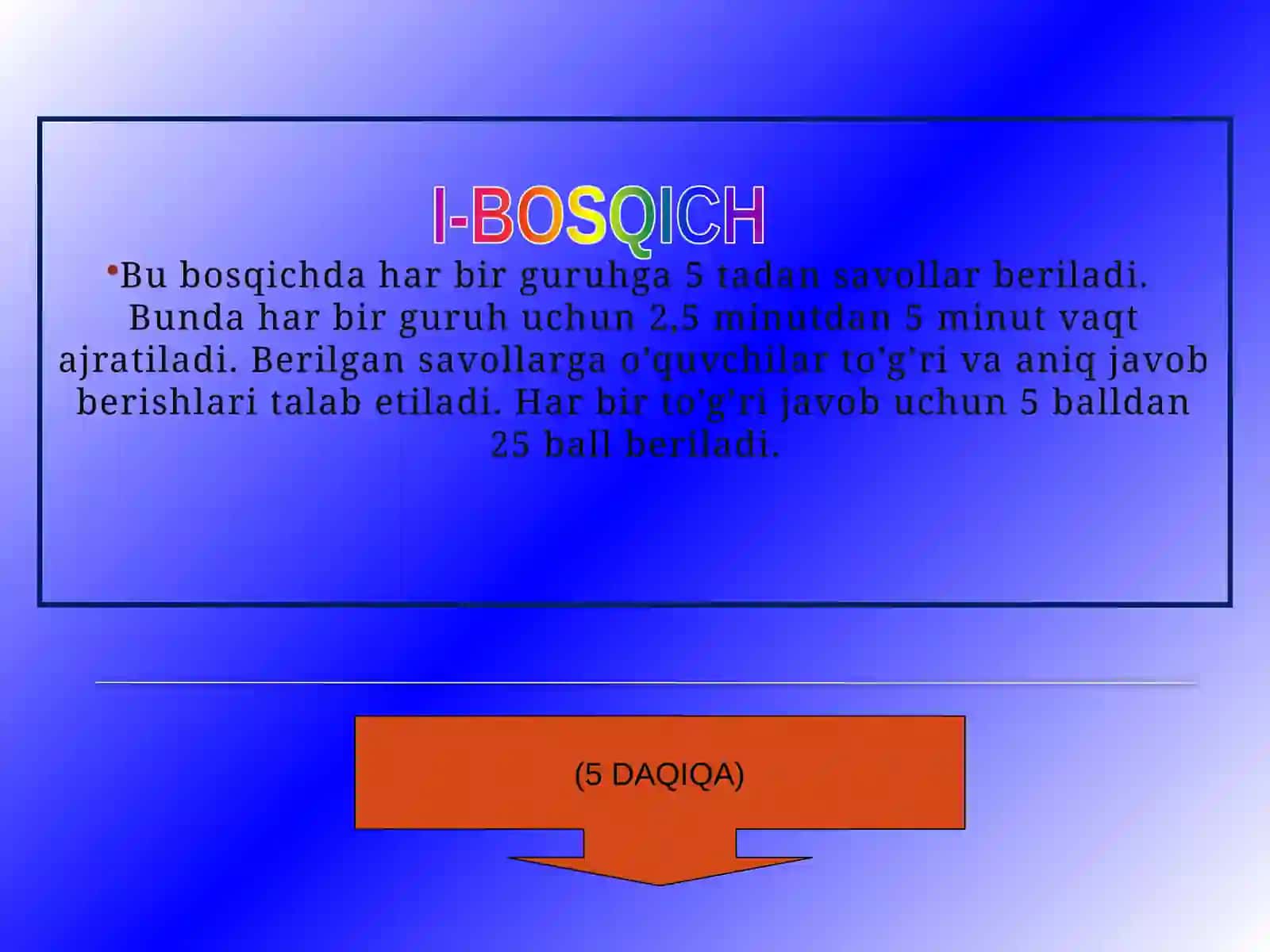 “ILDIZLAR” BOBINIYAKUNLASH DARSIDA MUSOBAQA 4