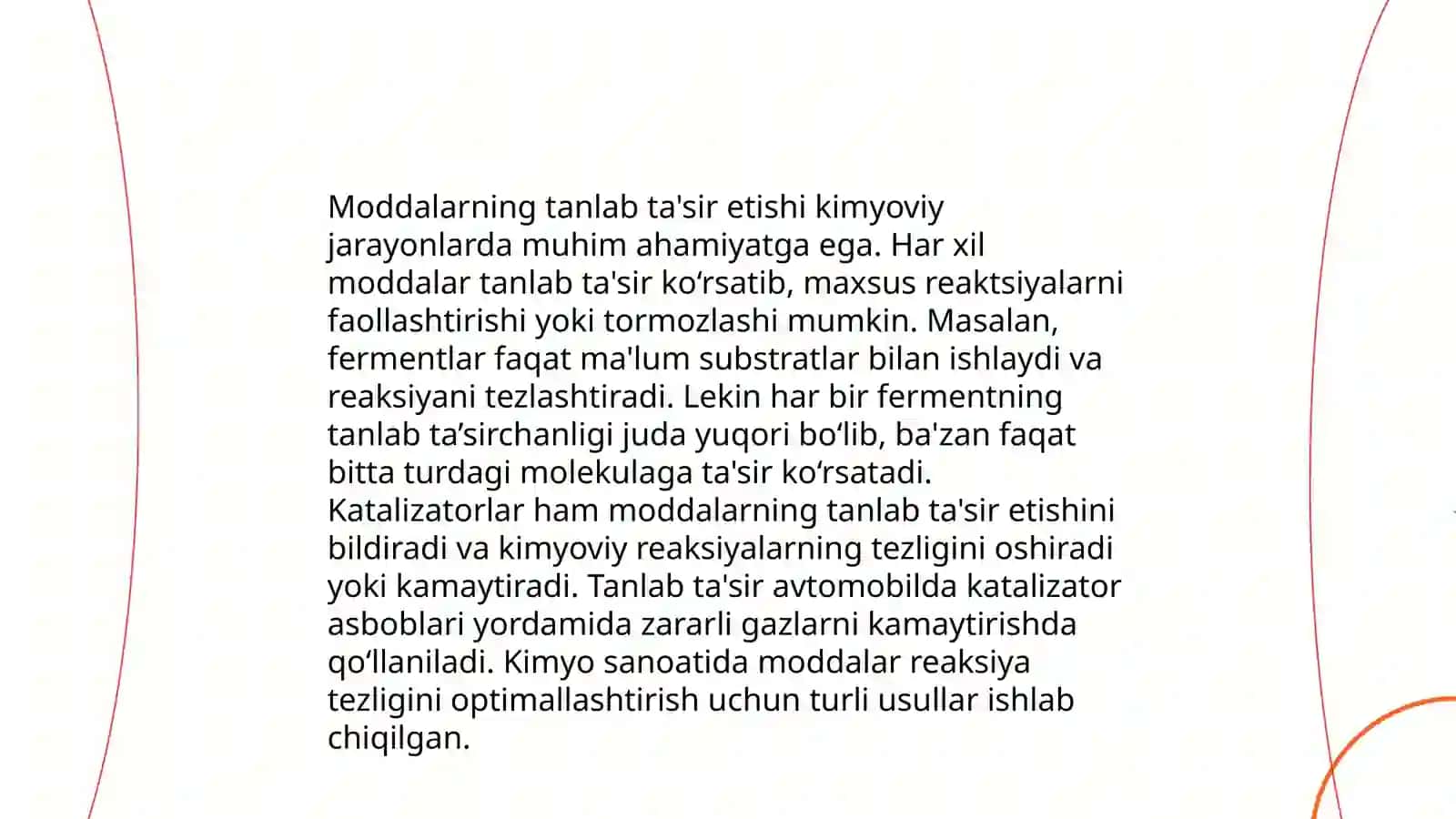 Kimyoviy reaksiyalarning sezuvchanligi 4