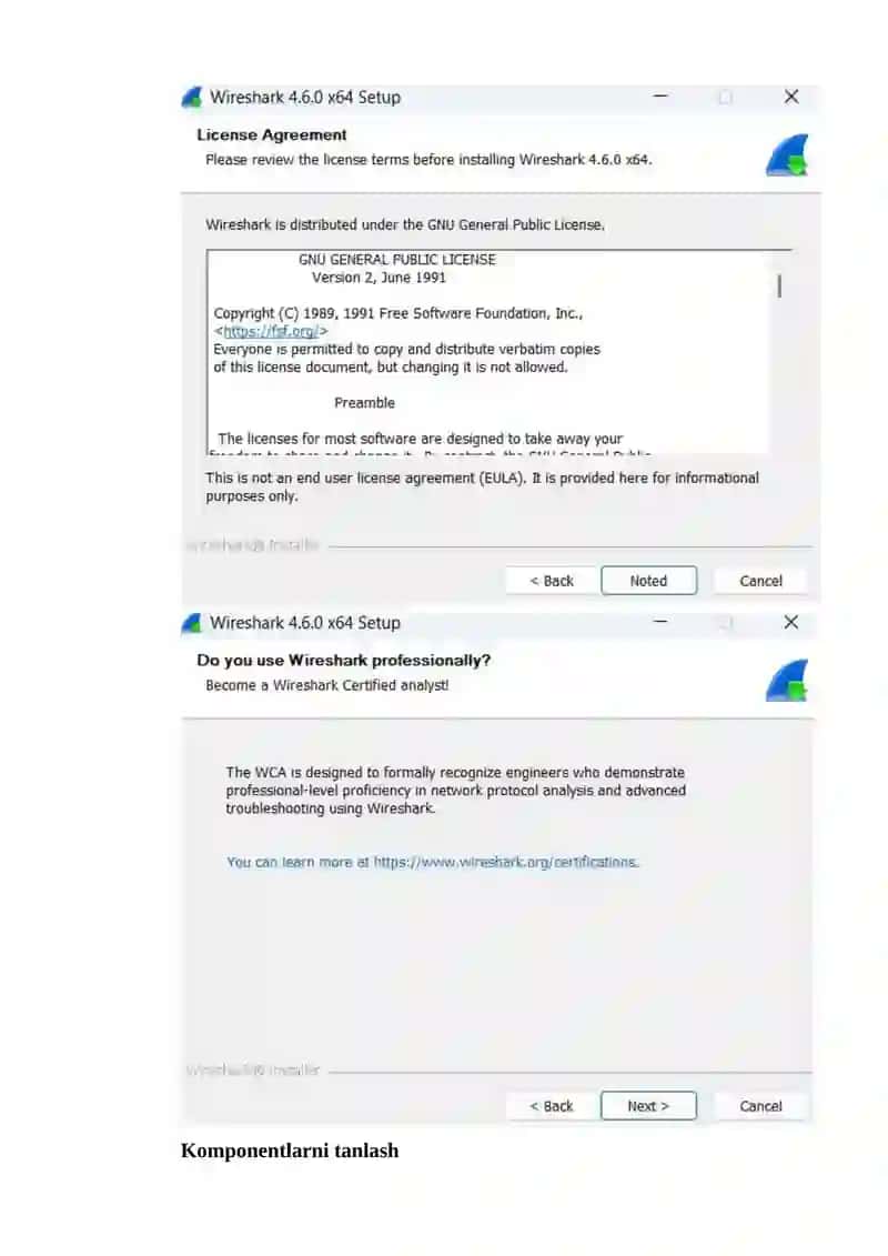 Wireshark dasturini o'rnatish 4