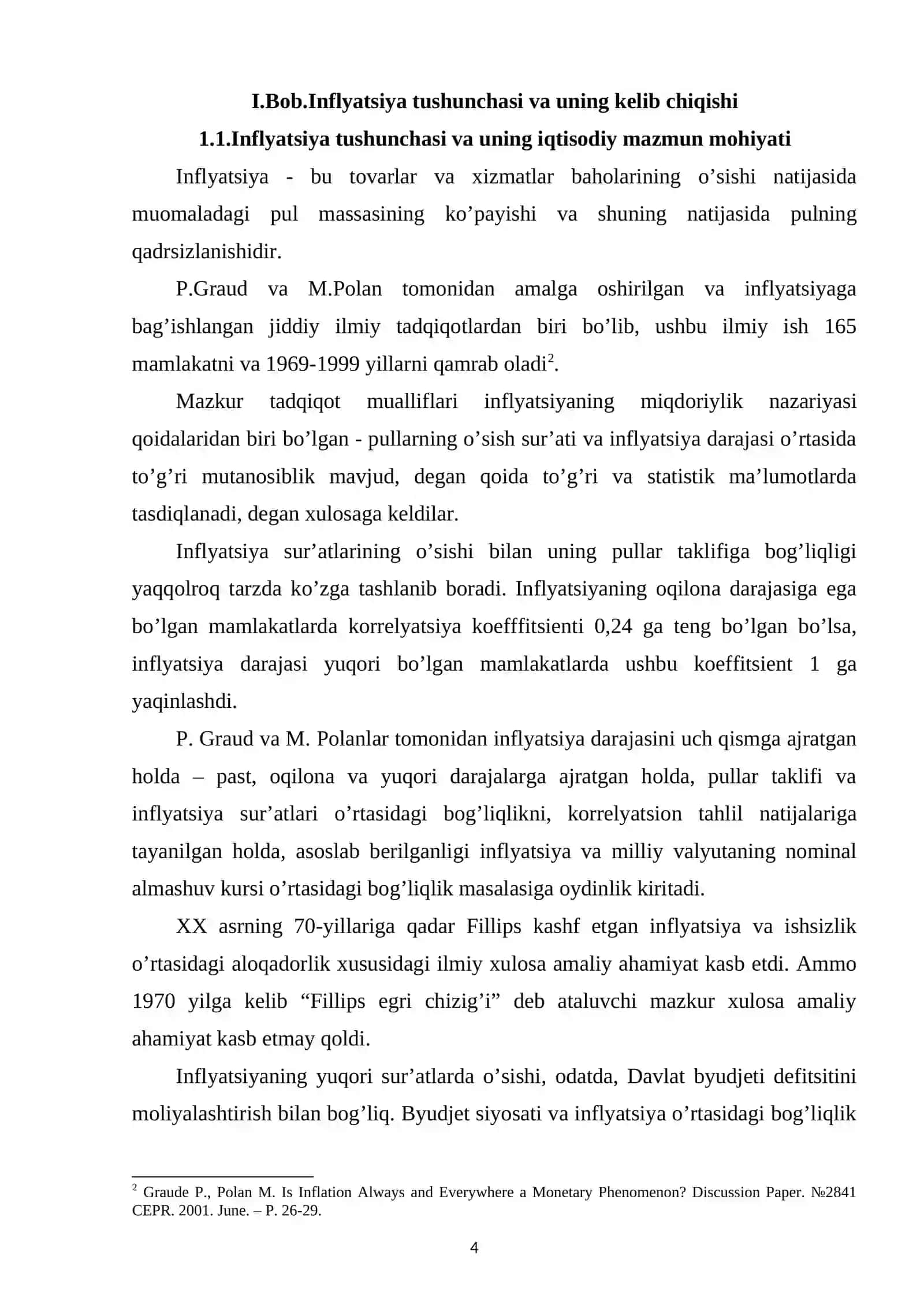 Inflyasiya- O`zbekistonda inflyatsion holat va uni tahlil qilish 4