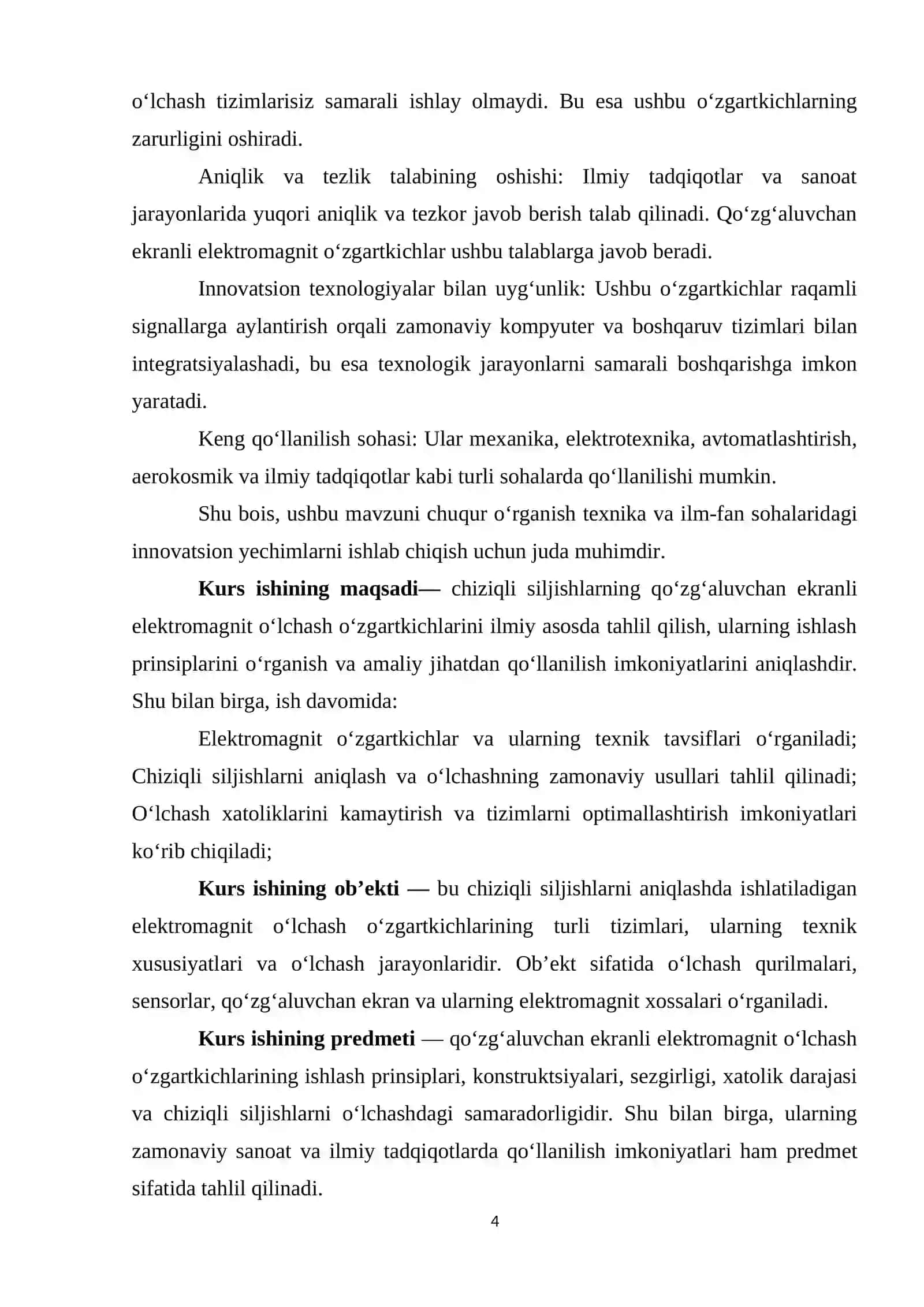 Chiziqli siljishlarning qo‘zg‘‘aluvchan ekranli elektromagnit o‘lchash o‘zgartkichlari. 4