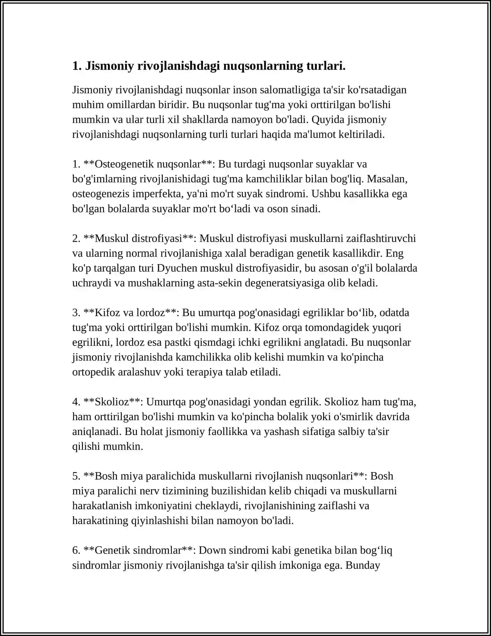 ÕZBEKISTON RESPUBLIKASIDA JISMONIY VA RUHIY RIVOJLANIAHDA NUQSONI BÕLGAN TALABA VA ÕSMIRLARNING IJTIMOIY HIMOYASI 4
