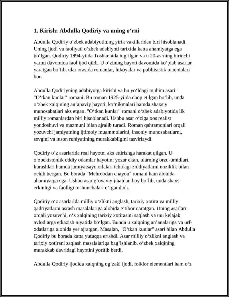 O‘TKAN KUNLAR 4