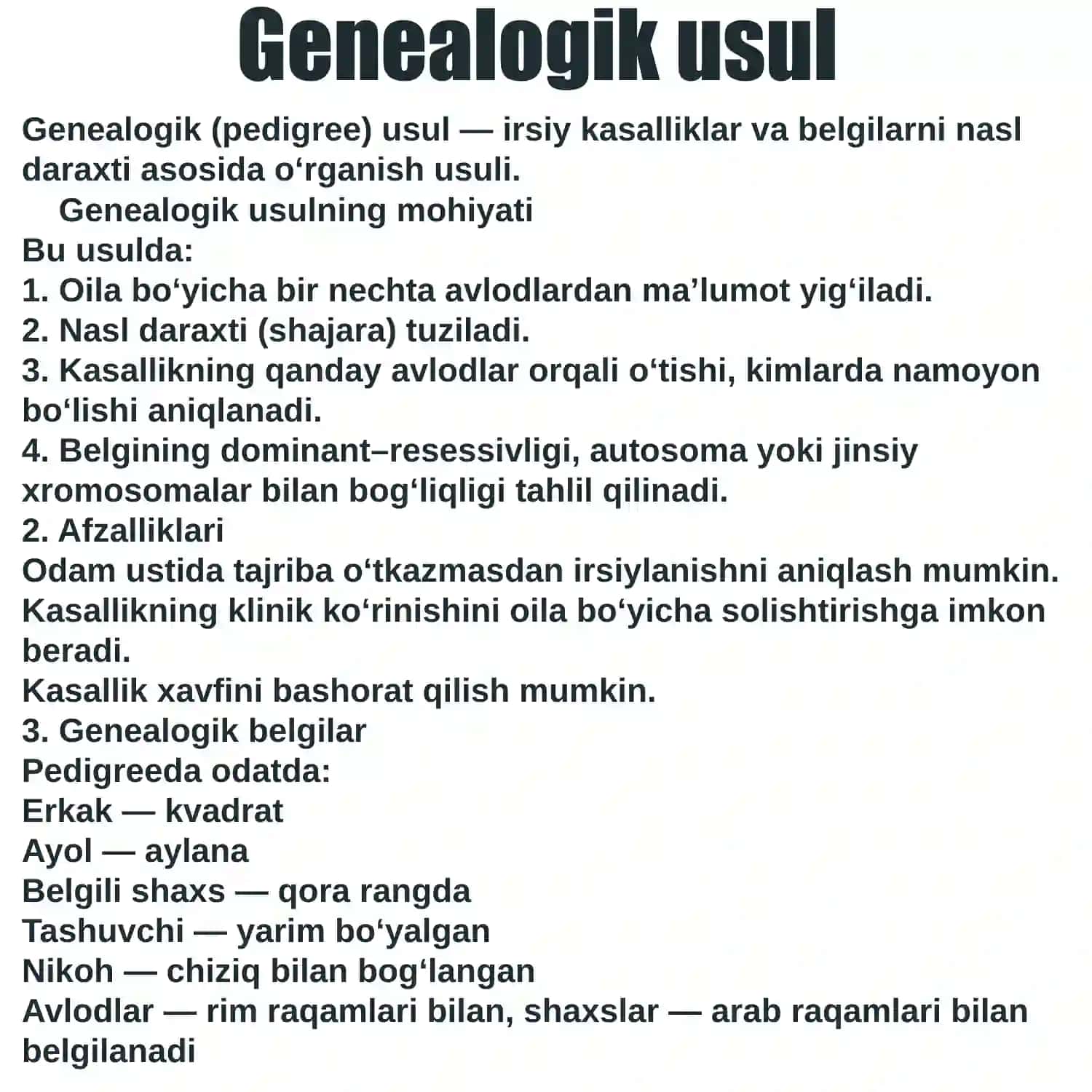 Odamlar genetikasi va uning o‘ziga xos tomonlari 4