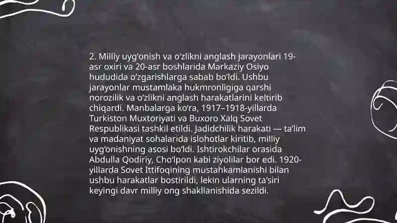 Mustaqillikka erishish arafasida Oʻzbekistondagi ijtimoiy-siyosiy jarayonlar 4
