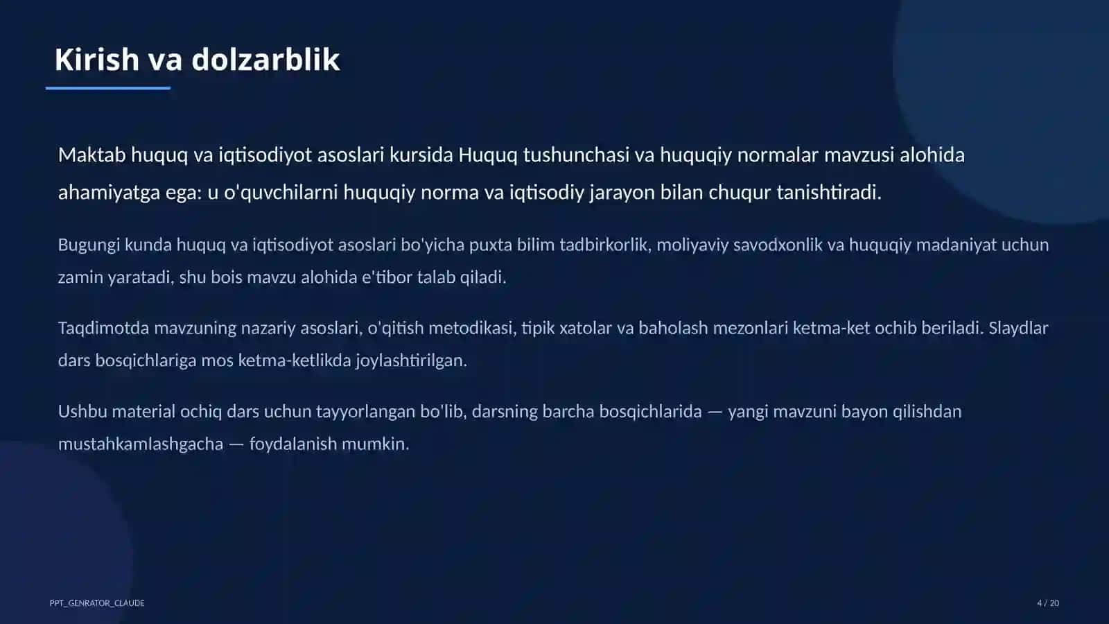 Huquq tushunchasi va huquqiy normalar (9-sinf) 4