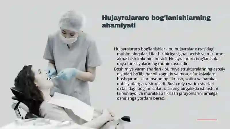 Bosh miya yarim sharlari po'stlog'i da hujayralararo bog' lanishlar.Bosh miya yarim sharlari po'stlog'ining gipoksiyaga reaktsiyasi 4