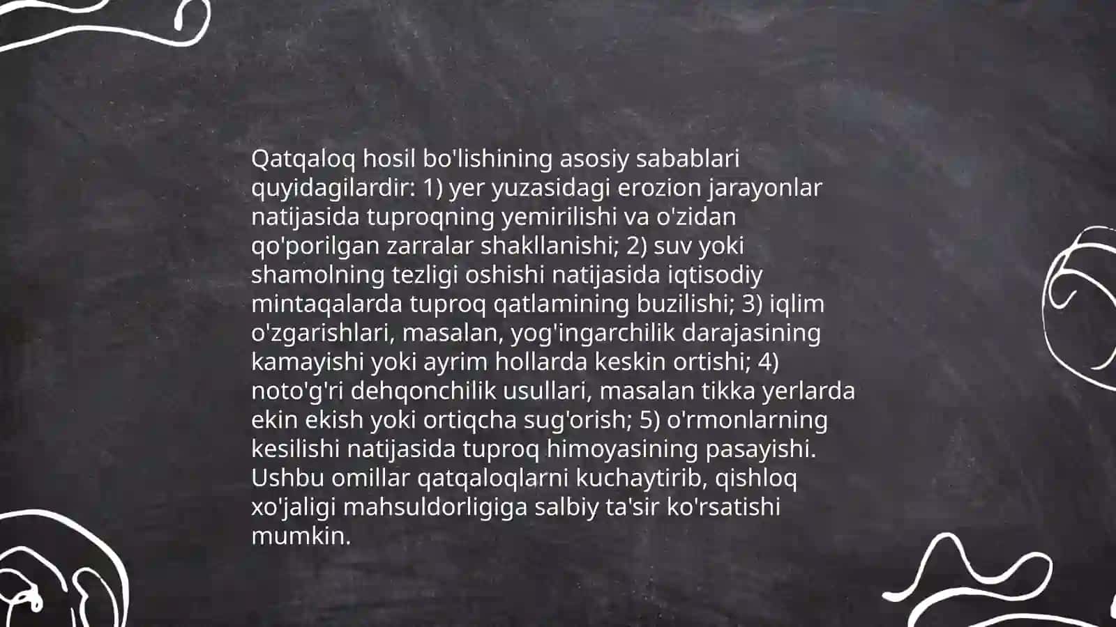 Qatqaloq hosil qilish xsullari va ularni yoqotish yo'llari 4