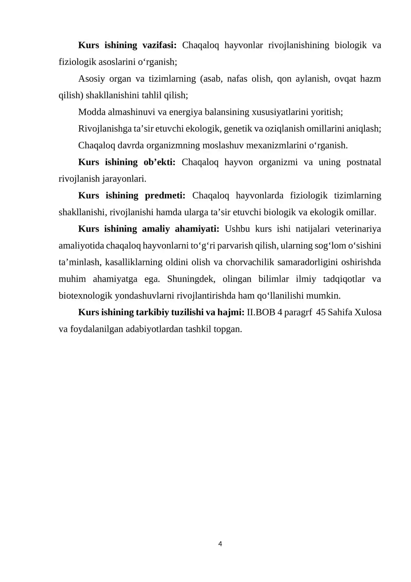 CHAQALOQ HAYVONLARNING RIVOJLANISH FIZIOLOGIYASI 4