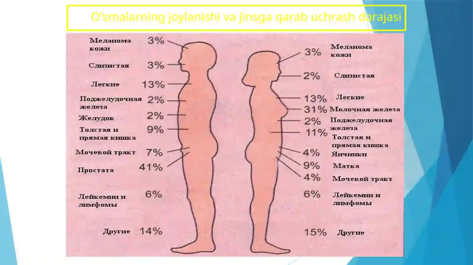 O‘sma(blastoma,neoplazma,tumor,yunonchaBLAST-kurtaklarxosilqilamanso'zlaridanolingan)-patalogikjaroyonbo‘lib,hujayralarningto‘xtovsiz,boshqaruvsiz,chegarasizko‘payishidir 4