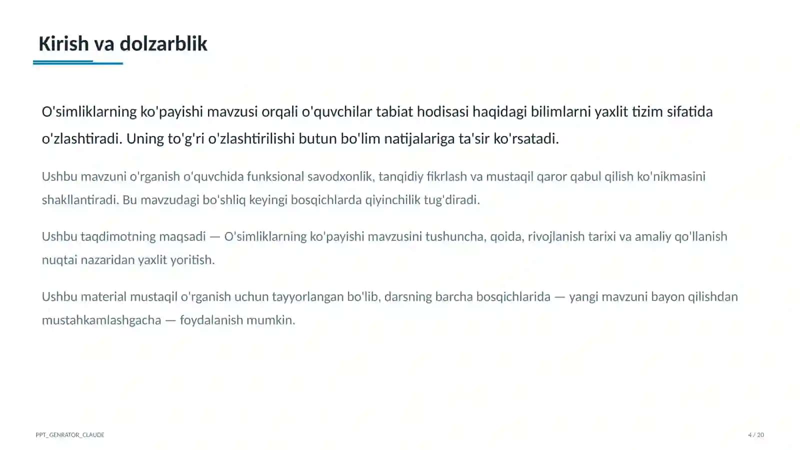O'simliklarning ko'payishi (3-sinf) 4