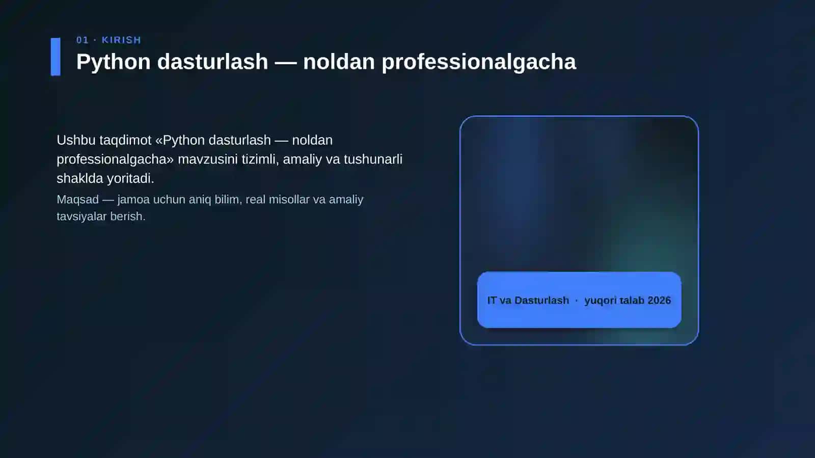 Python dasturlash — noldan professionalgacha 4