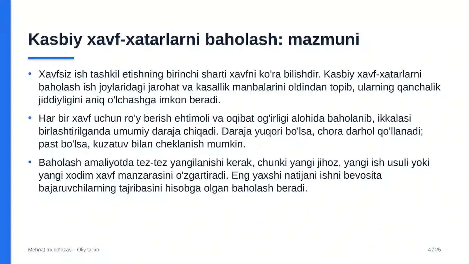 endokrinologiya dispanserlarida kasbiy xavf xatarlarni baholash 8152 4