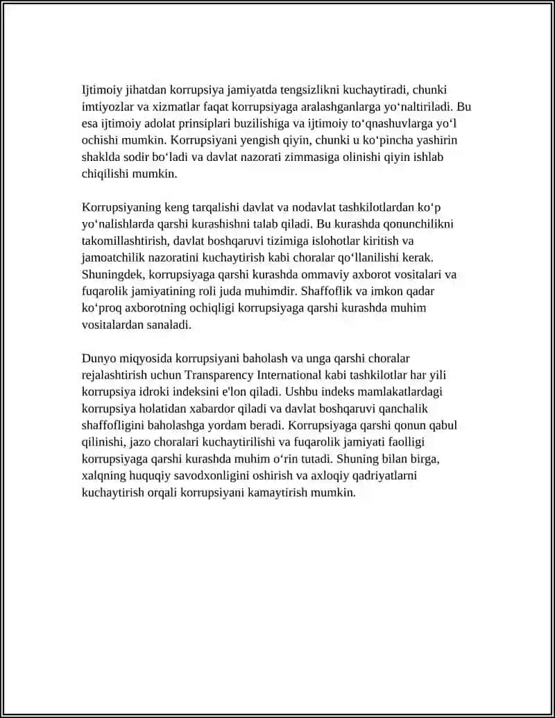 Korrupsiyaning Mohiyati va Uning Oqibatlari 4
