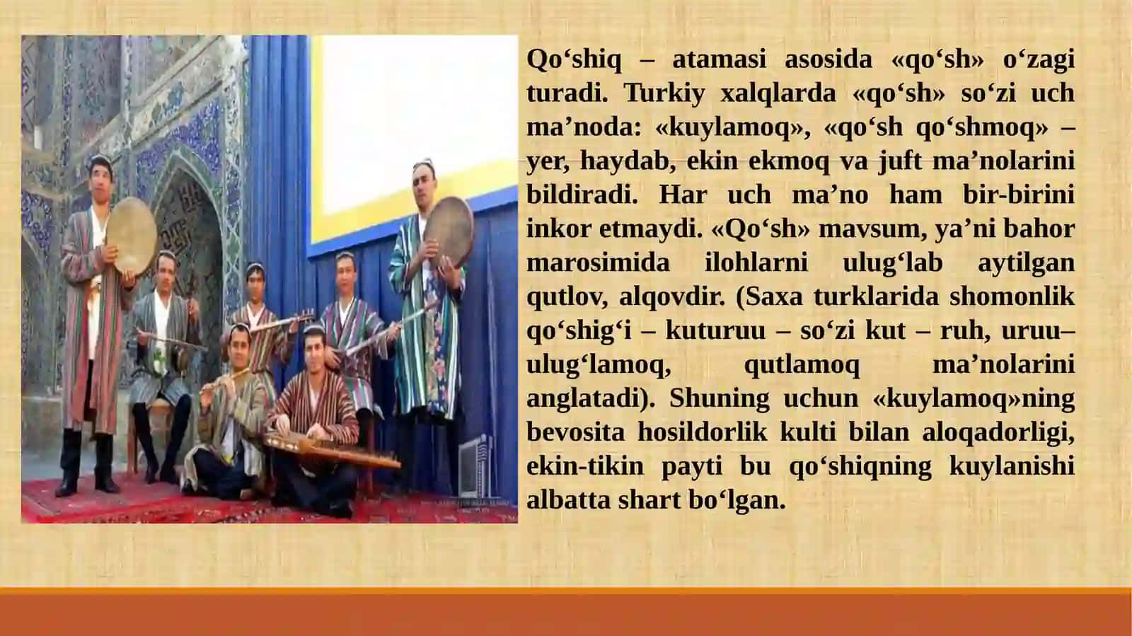 QOʻSHIQ: MEHNAT QO‘SHIQLARI VA TERMALAR 4