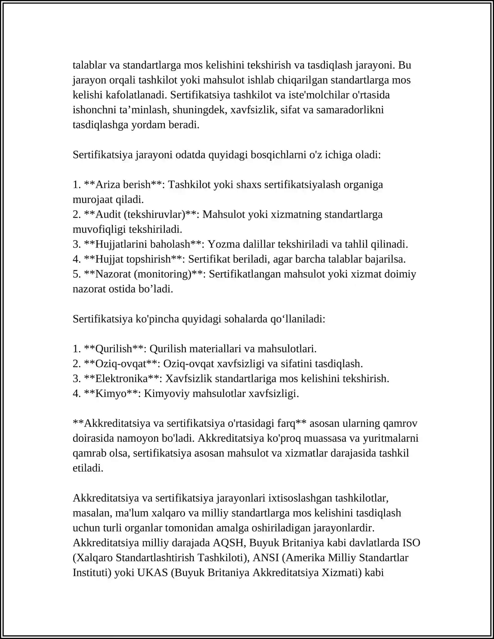 AKKIRIDATSIYA SERTIFIKATLASHDAN QANDAY FARQ QILADI 4