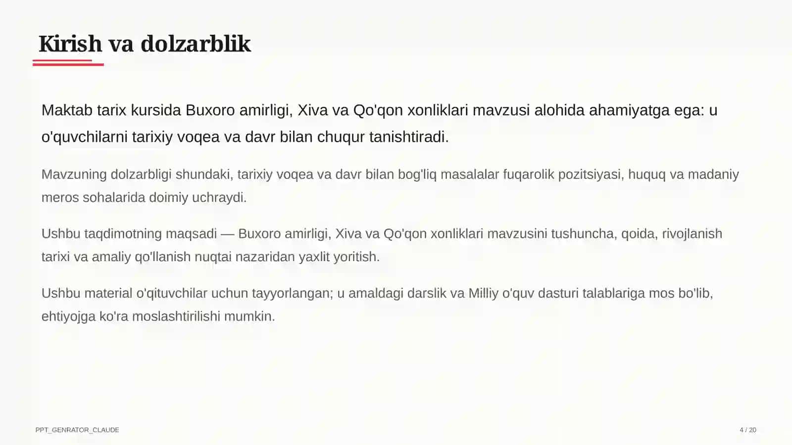 Buxoro amirligi, Xiva va Qo'qon xonliklari (8-sinf) 4