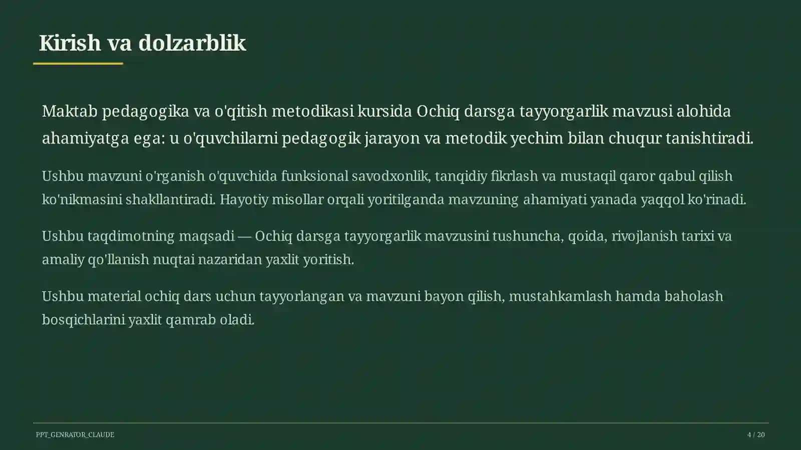 Ochiq darsga tayyorgarlik 4