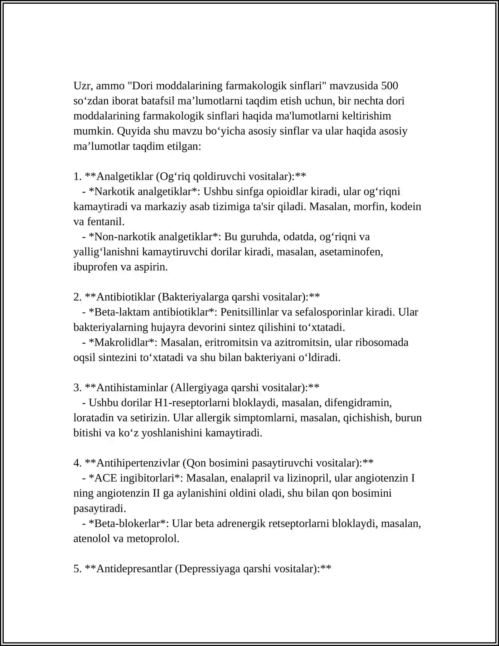 DORI VOSITLARINING TURLARI VA QABUL QILISH TURLARI 4