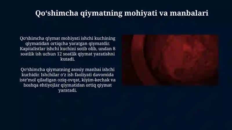 Qo’shimcha qiymat nazariyasi 4