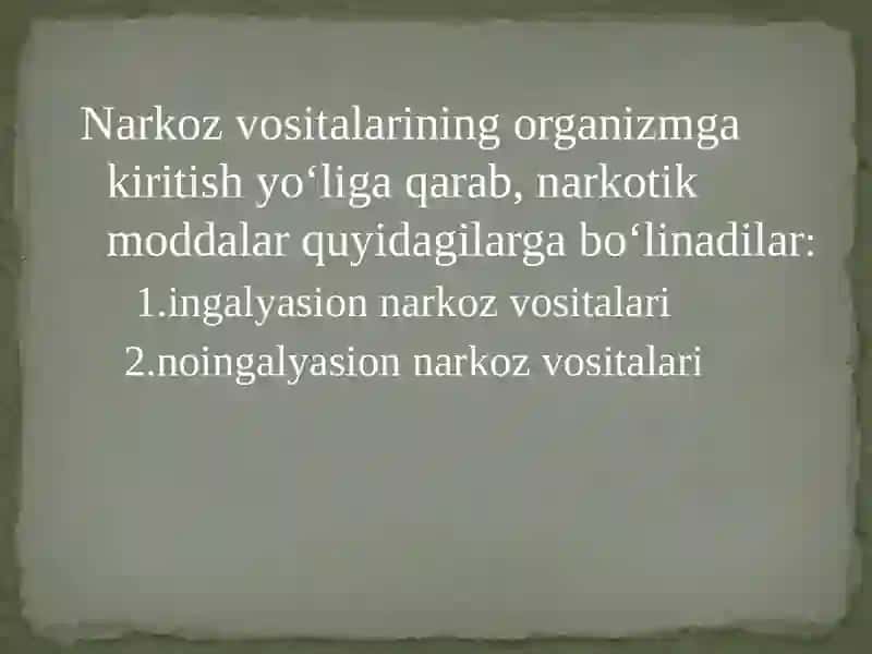 Narkoz vositalari 4