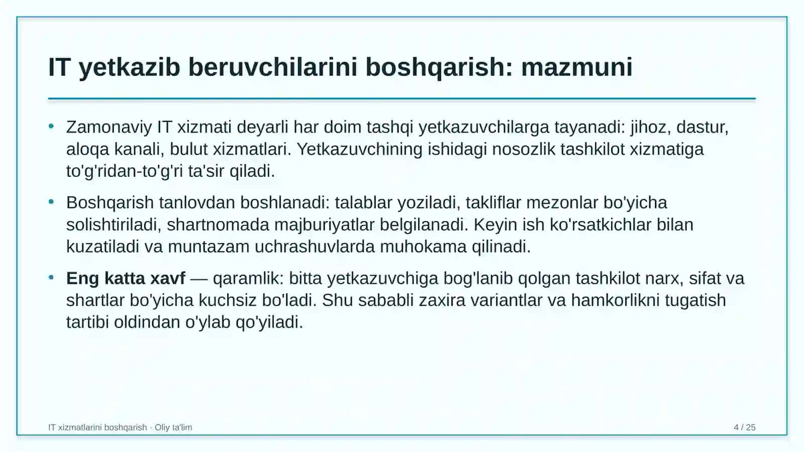 quyonchilikda axborot texnologiyalari yetkazib beruvchilarini boshqarish 4905 4