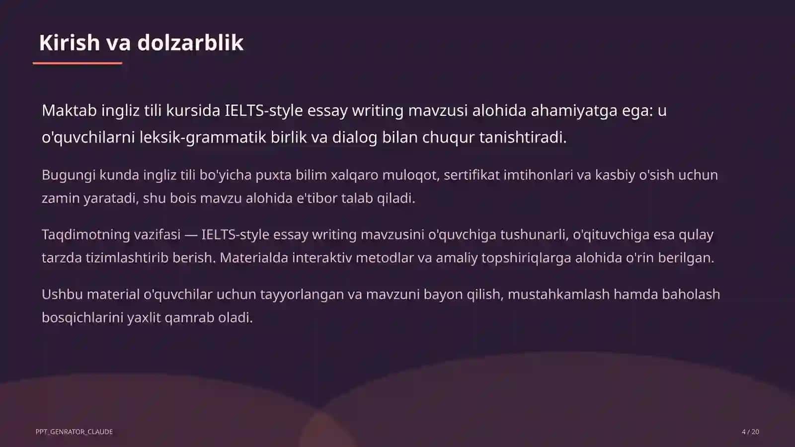 IELTS-style essay writing (11-sinf) 4
