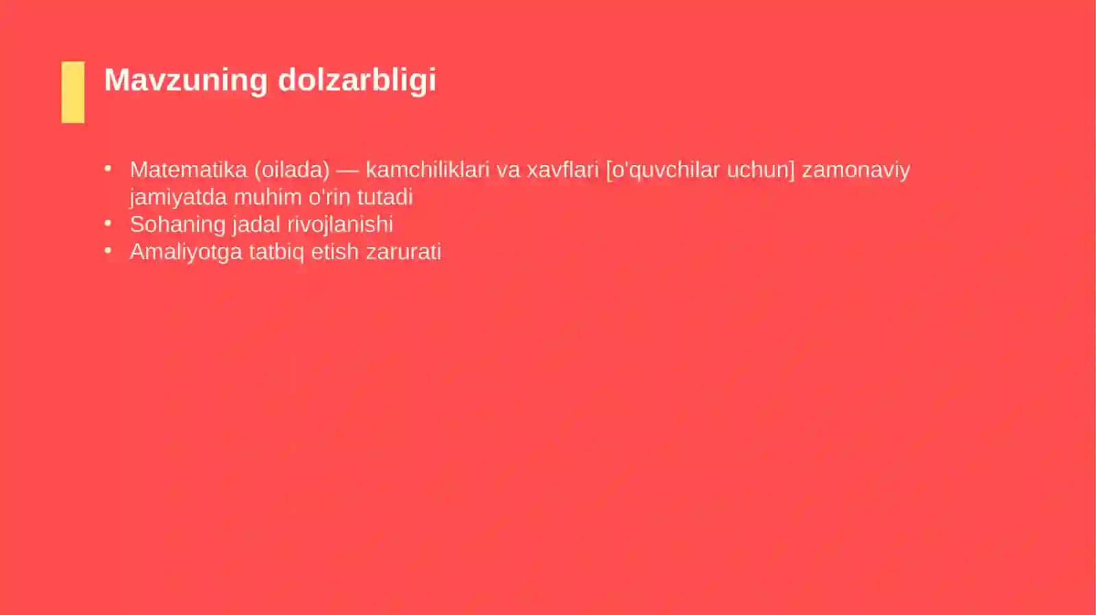 Matematika (oilada) — kamchiliklari va xavflari [o'quvchilar uchun] 4
