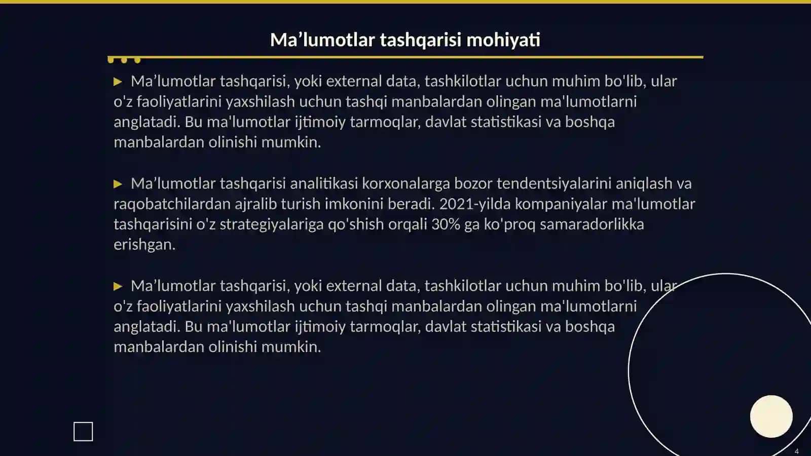 Big data va ma’lumotlar tashqarisi 4