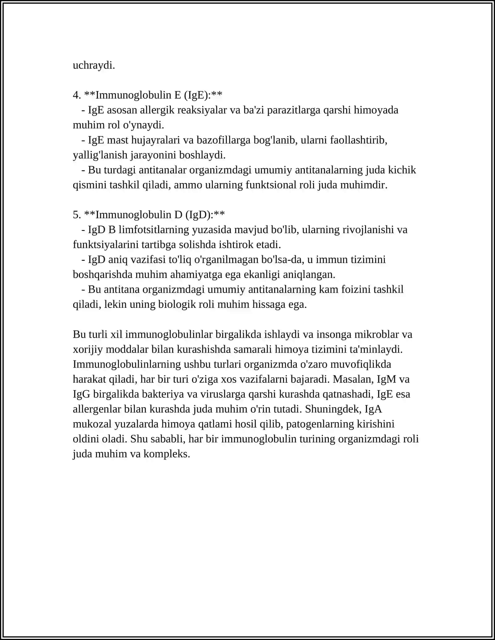 IMMUNOGLOBULIN 4