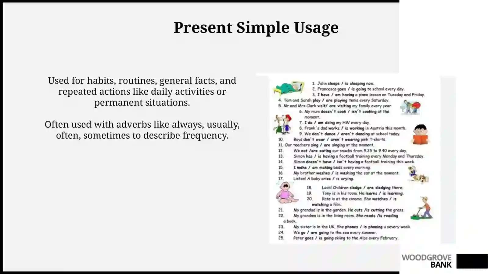 Simple and Continuous Tenses in English Grammar 4