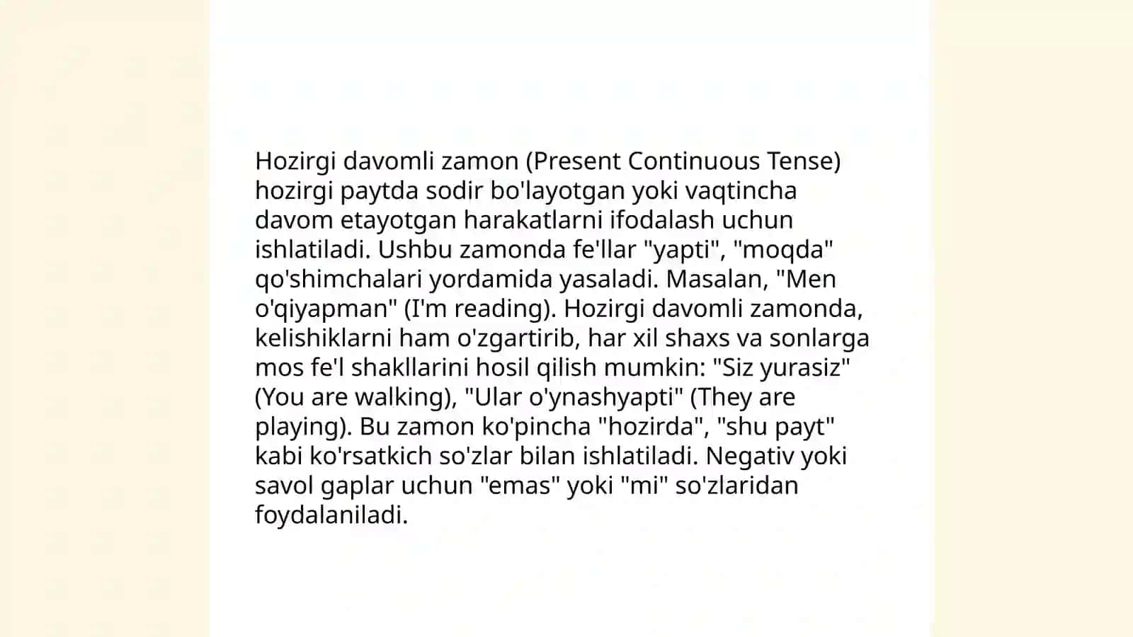 Hozirgi oddiy zamon (Present Simple Tense) 4