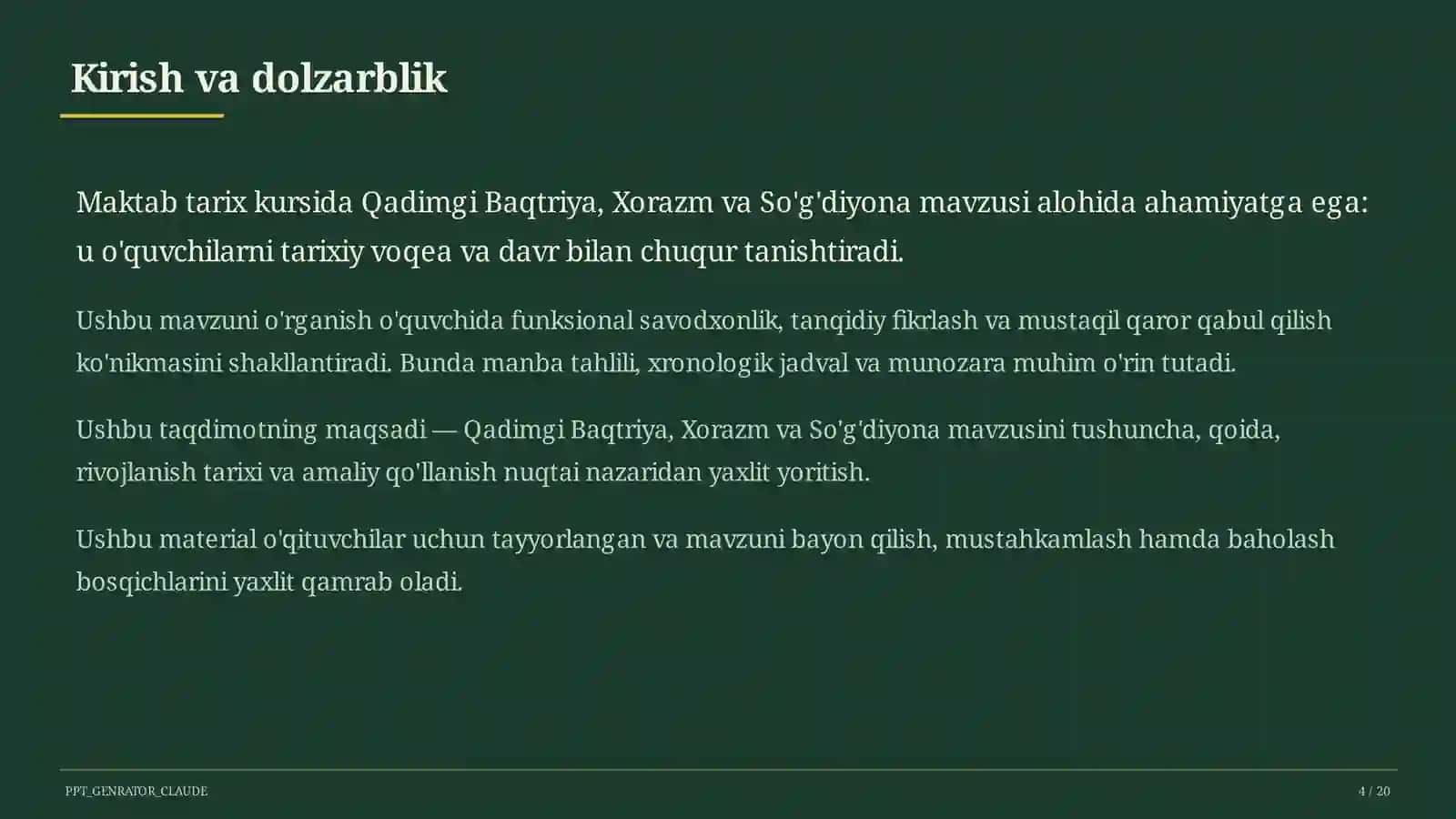 Qadimgi Baqtriya, Xorazm va So'g'diyona (6-sinf) 4