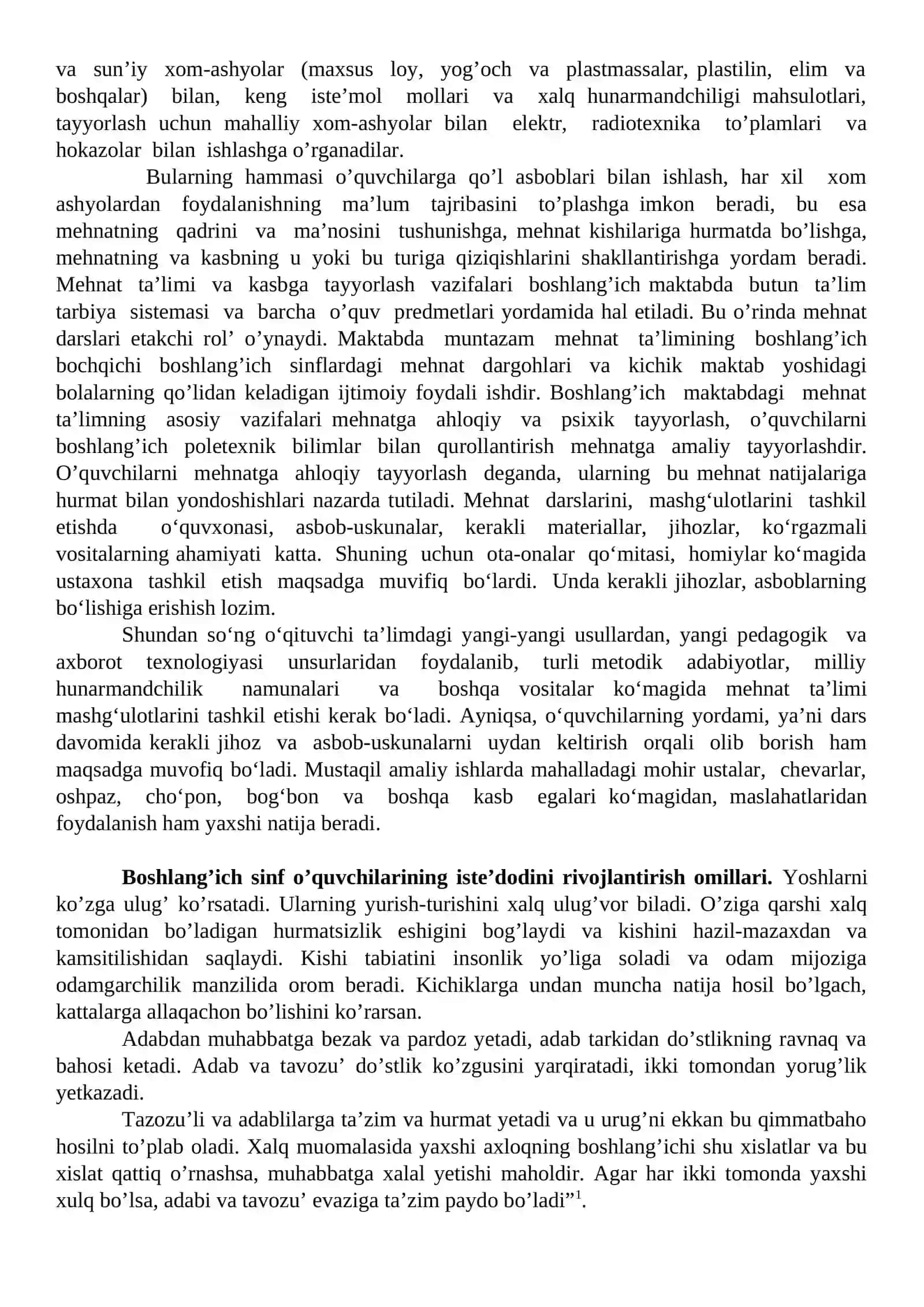Boshlang‘ich sinf o‘quvchilarida ijobiy fazilatlarni shakllantirish mexanizmi (1-4 sinf tarbiya darsi) 4