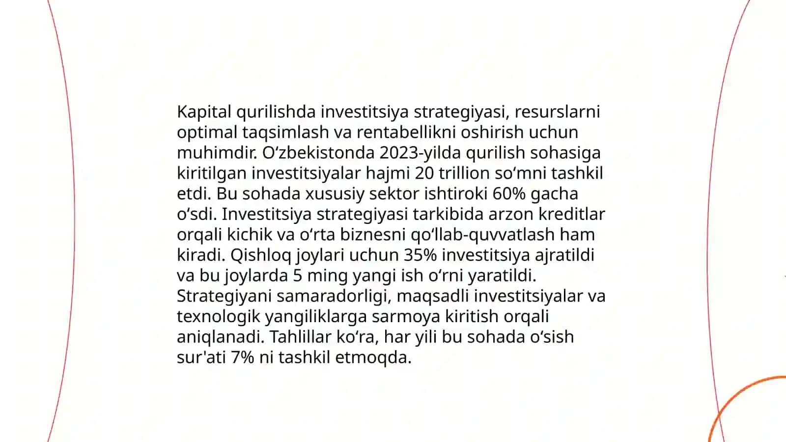 Investitsion faoliyatda kapital qurilish 4