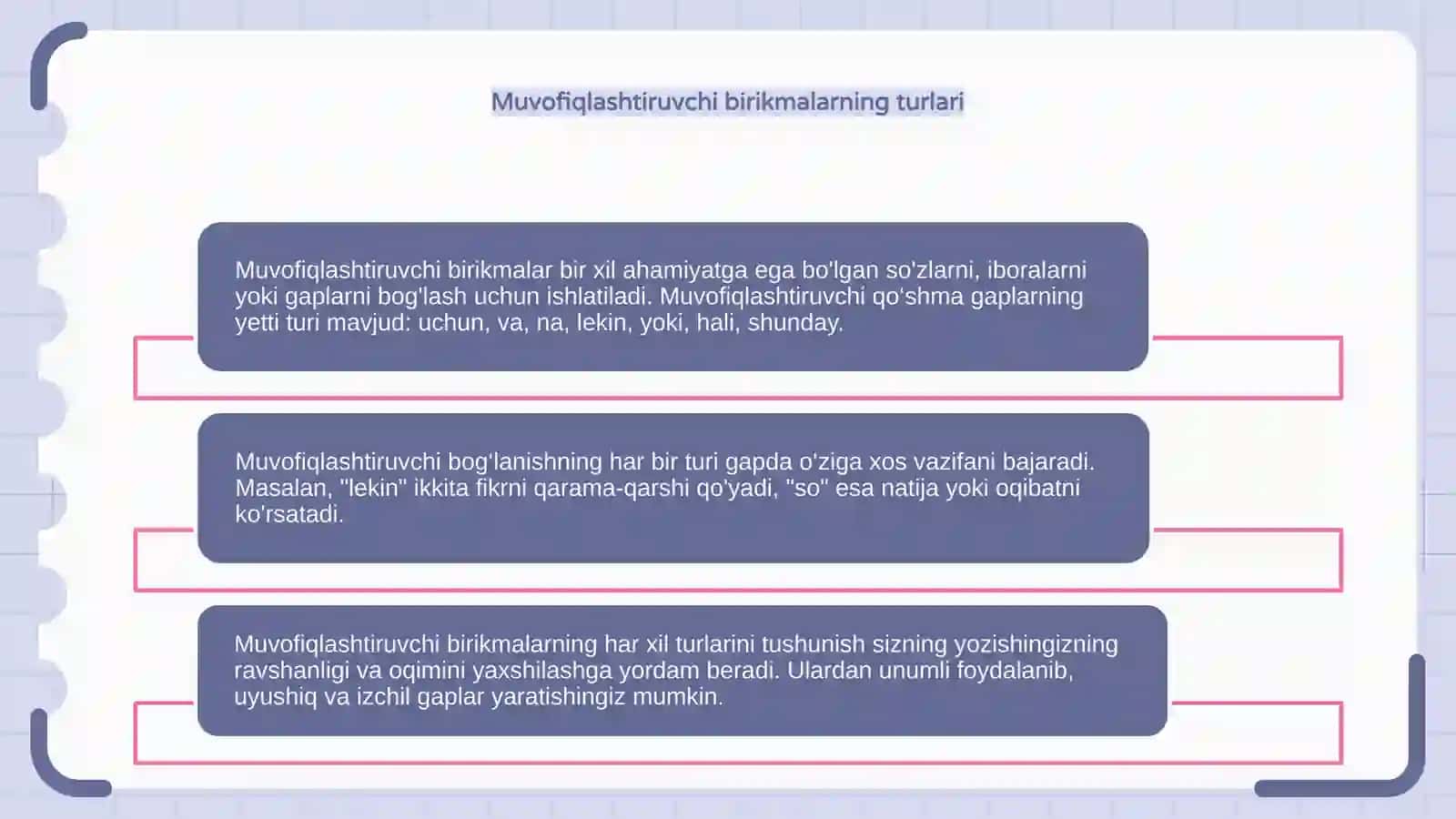 Moslashuv bogʻlanishli birikma 4