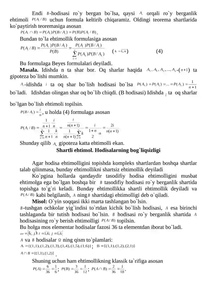 Ehtimollik va uni o’lchash 4