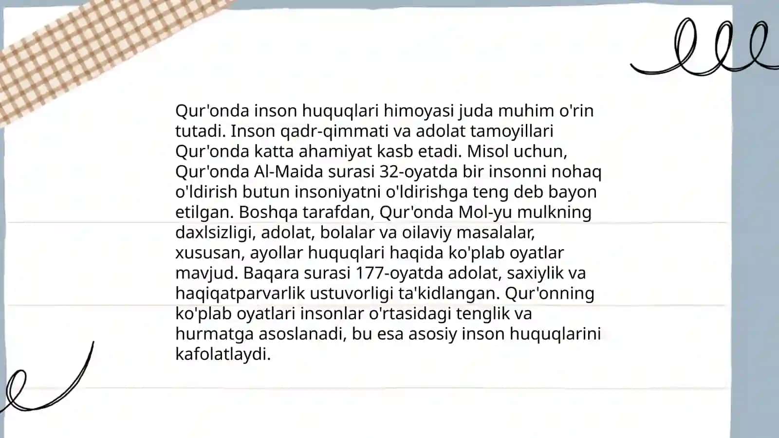 Inson huquqlari va Islom: asosiy qadriyatlar 4