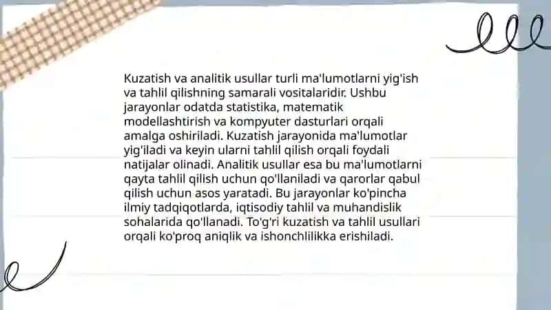 Ratisional kuzatish nazariyasi 4