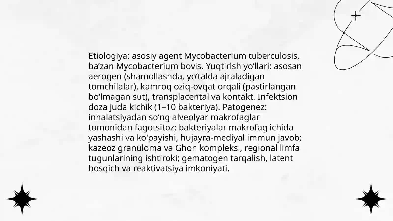 Birlamchi tuberkulozga xos umumiy xususyatlar va birlamchi tuberkulozning klinik shakllari 4