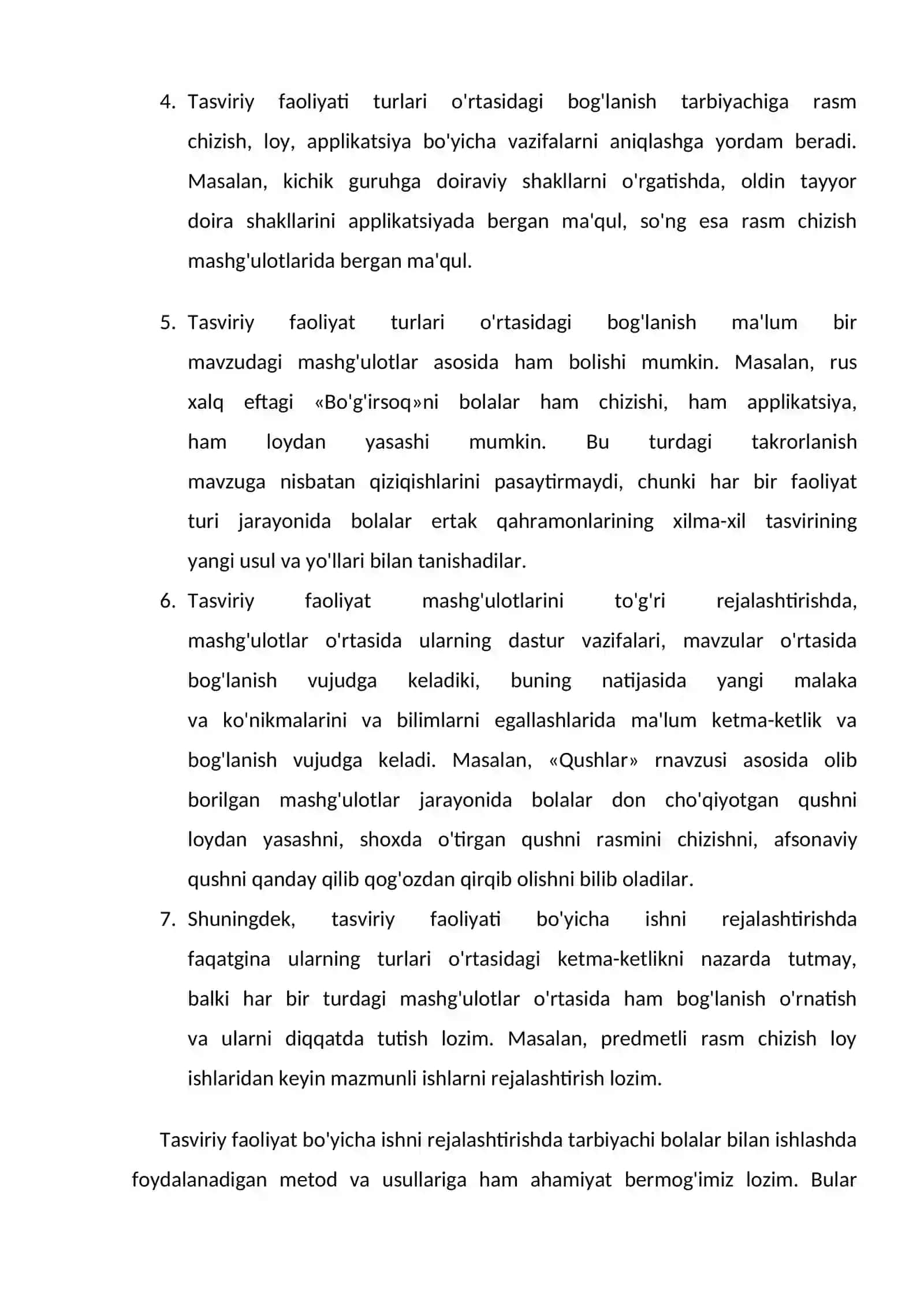Tasviriy faoliyat mashg'ulotlarini olib borishning me’yoriy asoslar 4