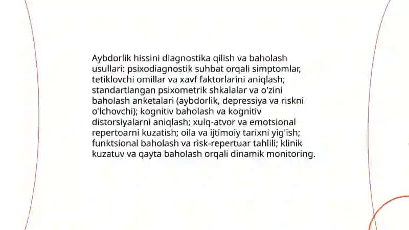 Aybdorlik hissini korreksiya qilish 4