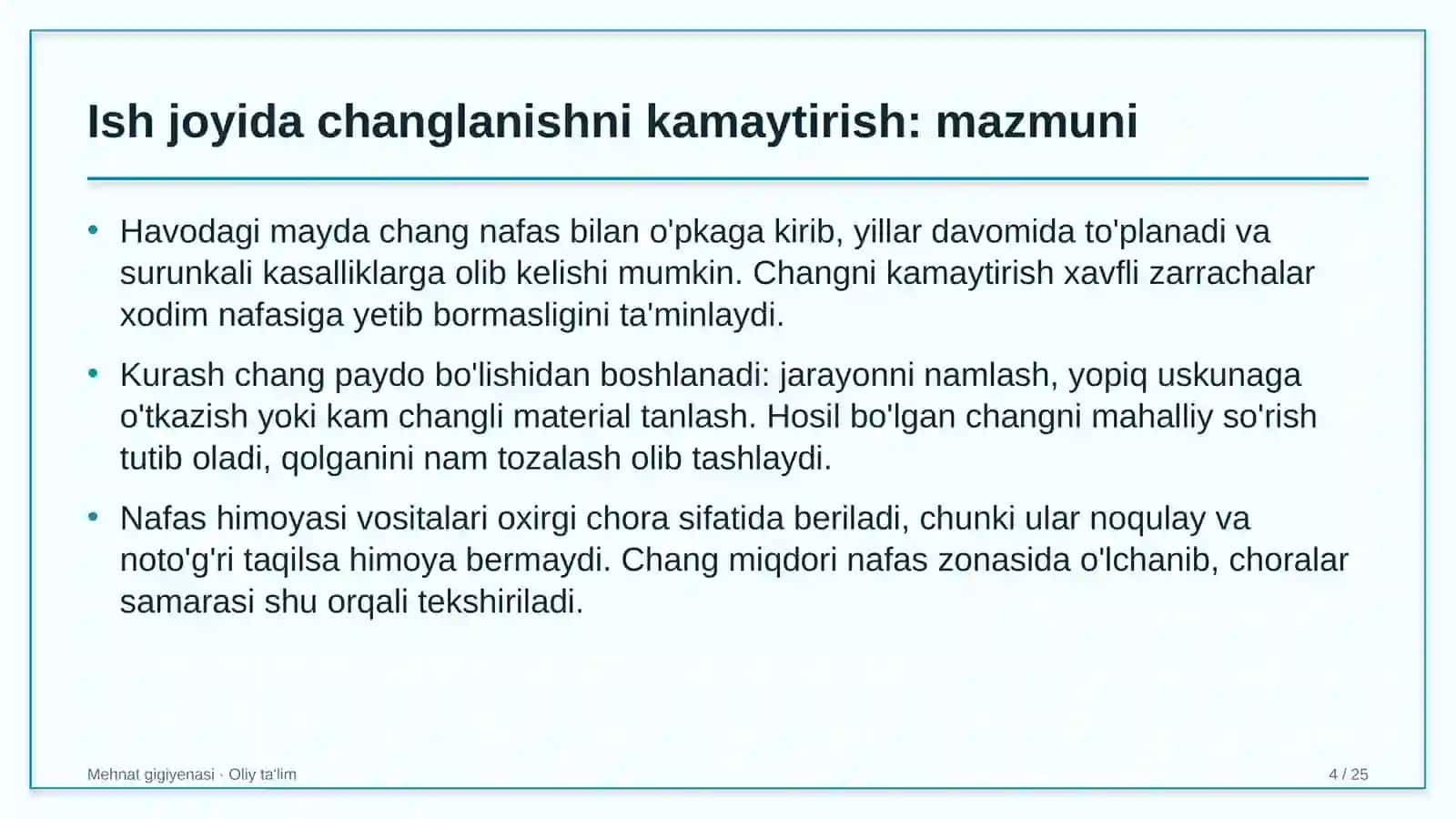 Farmatsevtika sanoatida ish joyida changlanishni kamaytirish 4