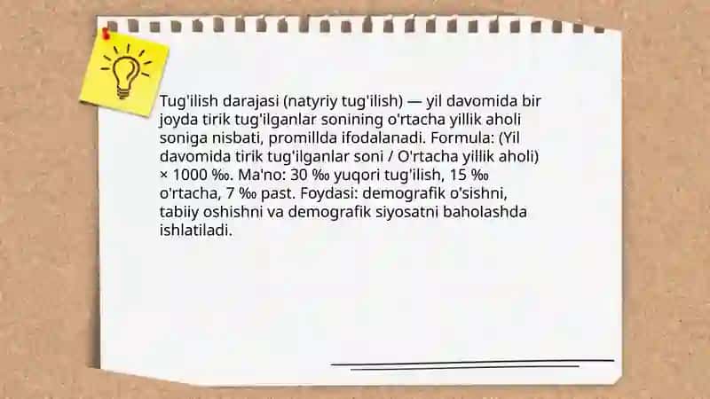 Aholi Statistikasi 4