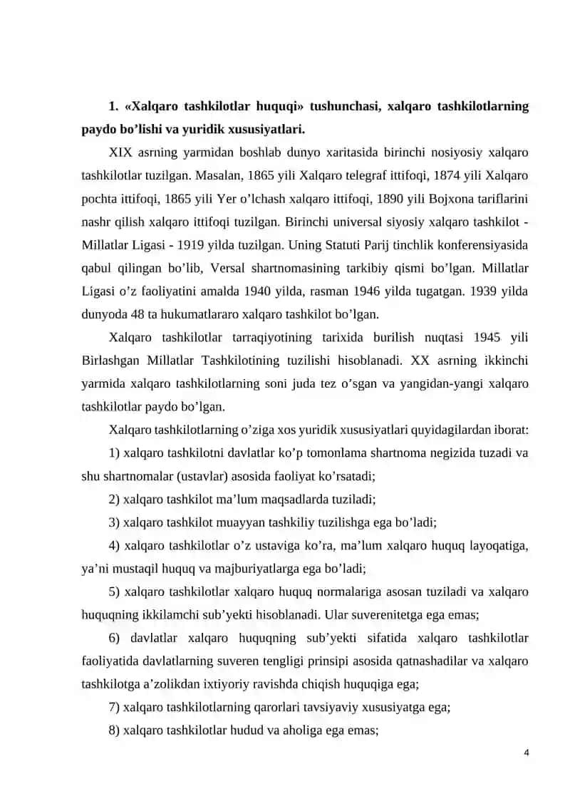 Xalqaro Tashkilotlarning Asosiy Funksiyalari 4