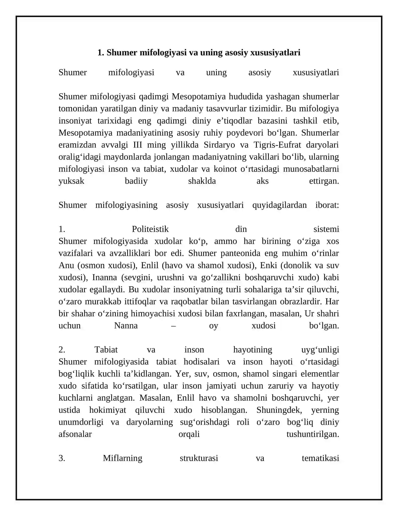 Shumer, Hind, Misr, Xitoy, Oʻrta Osiyo va Eron, antik Yunon mifologiyasi 4