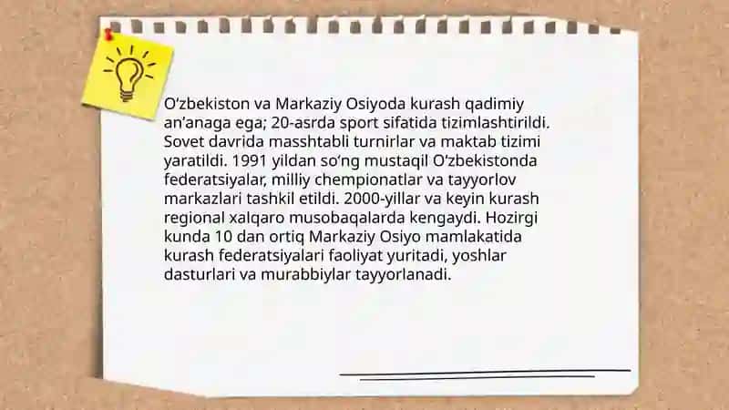Kurashning tarixi, istiqbollari va mutaxassislarni tayyorlash kontsepsiyasi 4